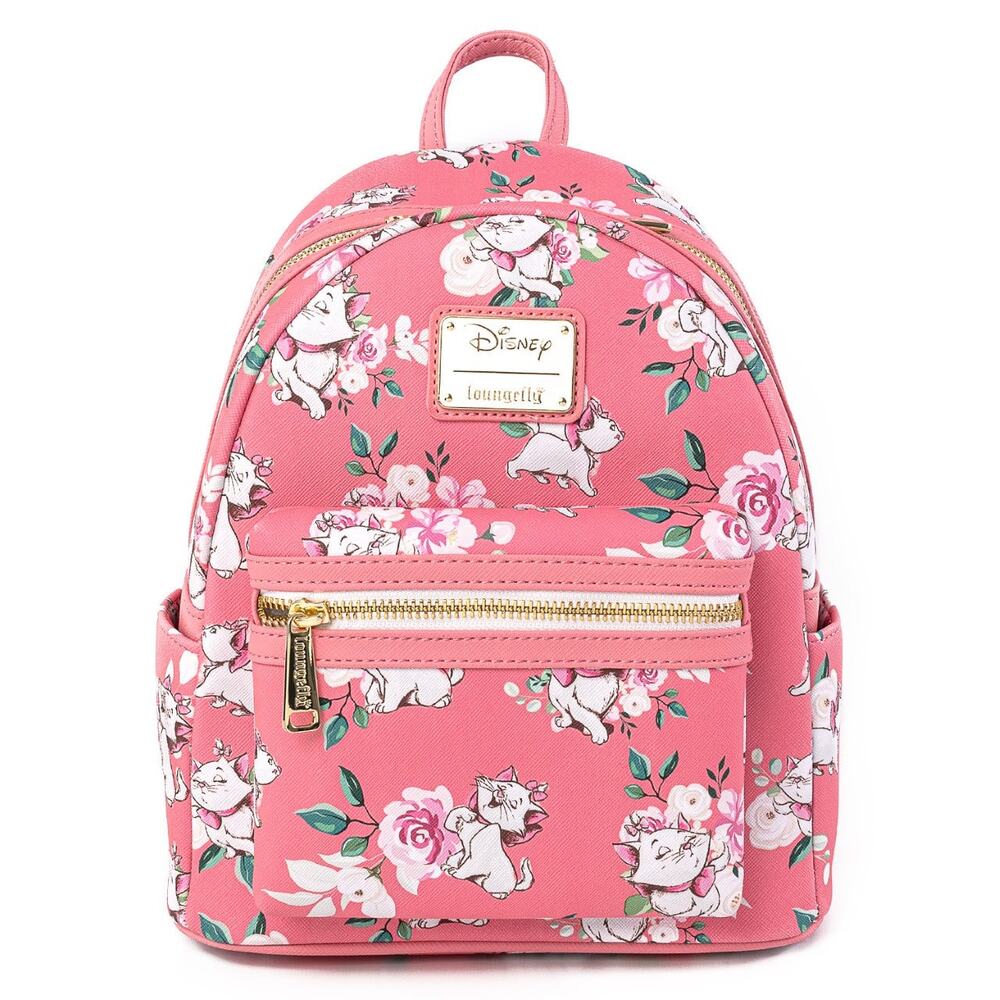 Loungefly Disney Aristocats Marie Pink Floral AOP Mini Backpack Exclusive NWT